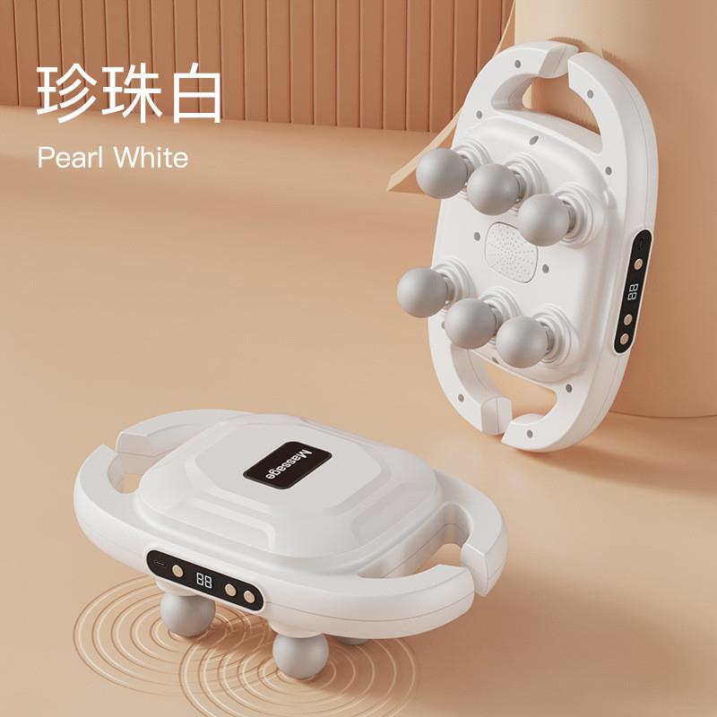 新款六头液晶筋膜枪多头按摩器家用深层腰部背部高频震动仪