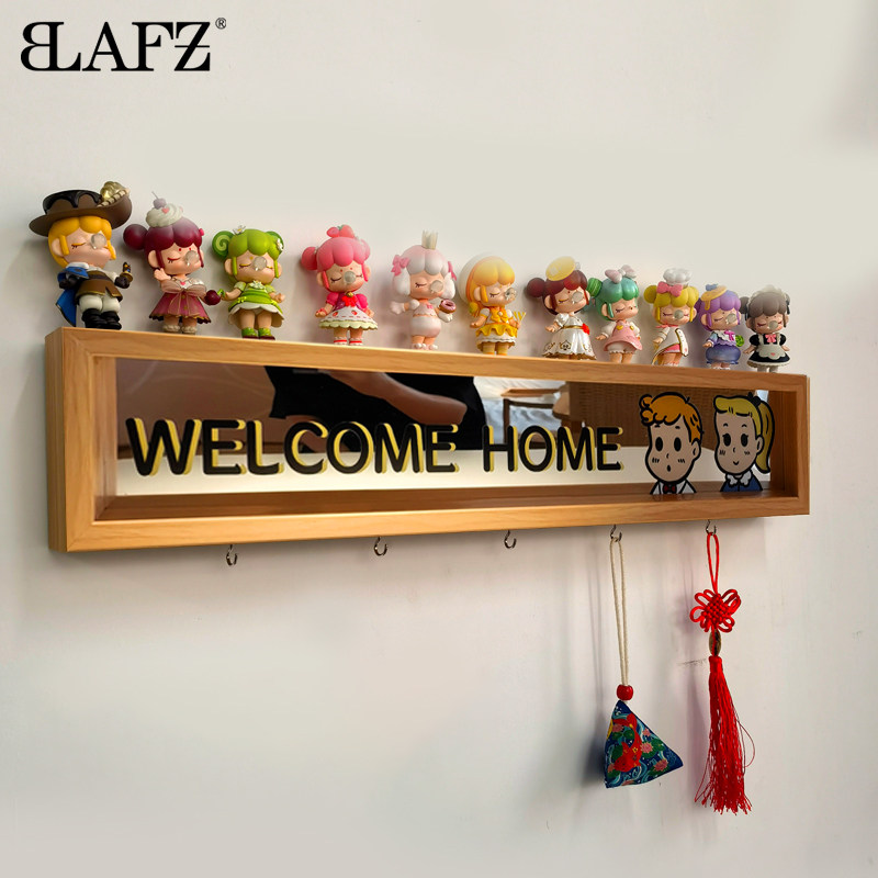 BLAFZ镜面模型置物架进门墙面钥匙装饰画镜子原田治免打孔画