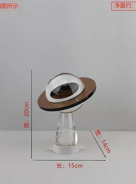 轻奢风高档水晶几何摆件家居饰品客厅电视柜抽象软装艺术品摆件