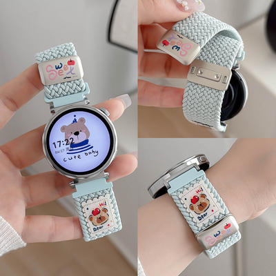 适用华为GT5手表表带gt4编织watchgt5pro智能gt3高级感女watch4pro新款4女款夏天gt运动watch5金属磁吸手表带