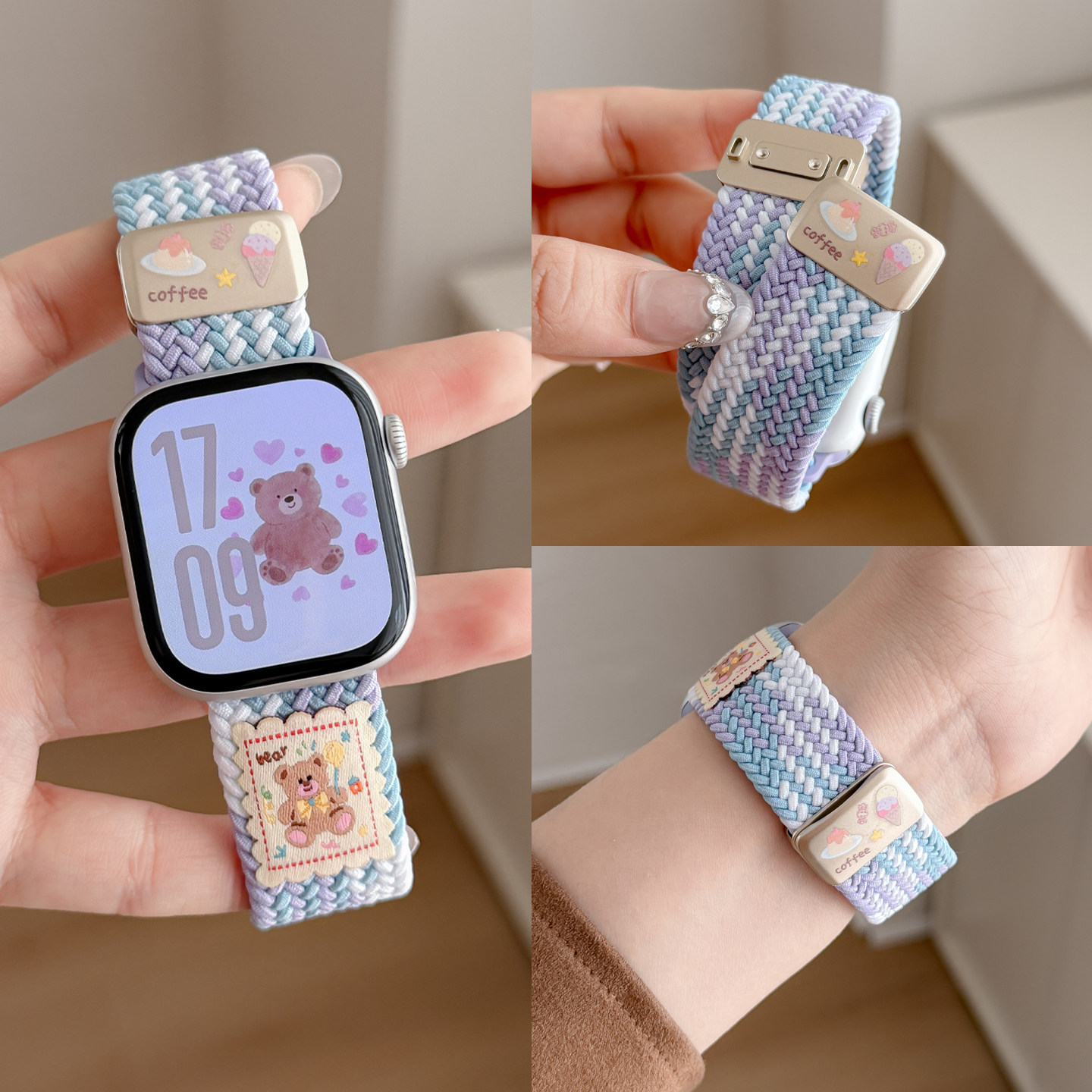 applewatch11/10编织磁吸扣表带图片