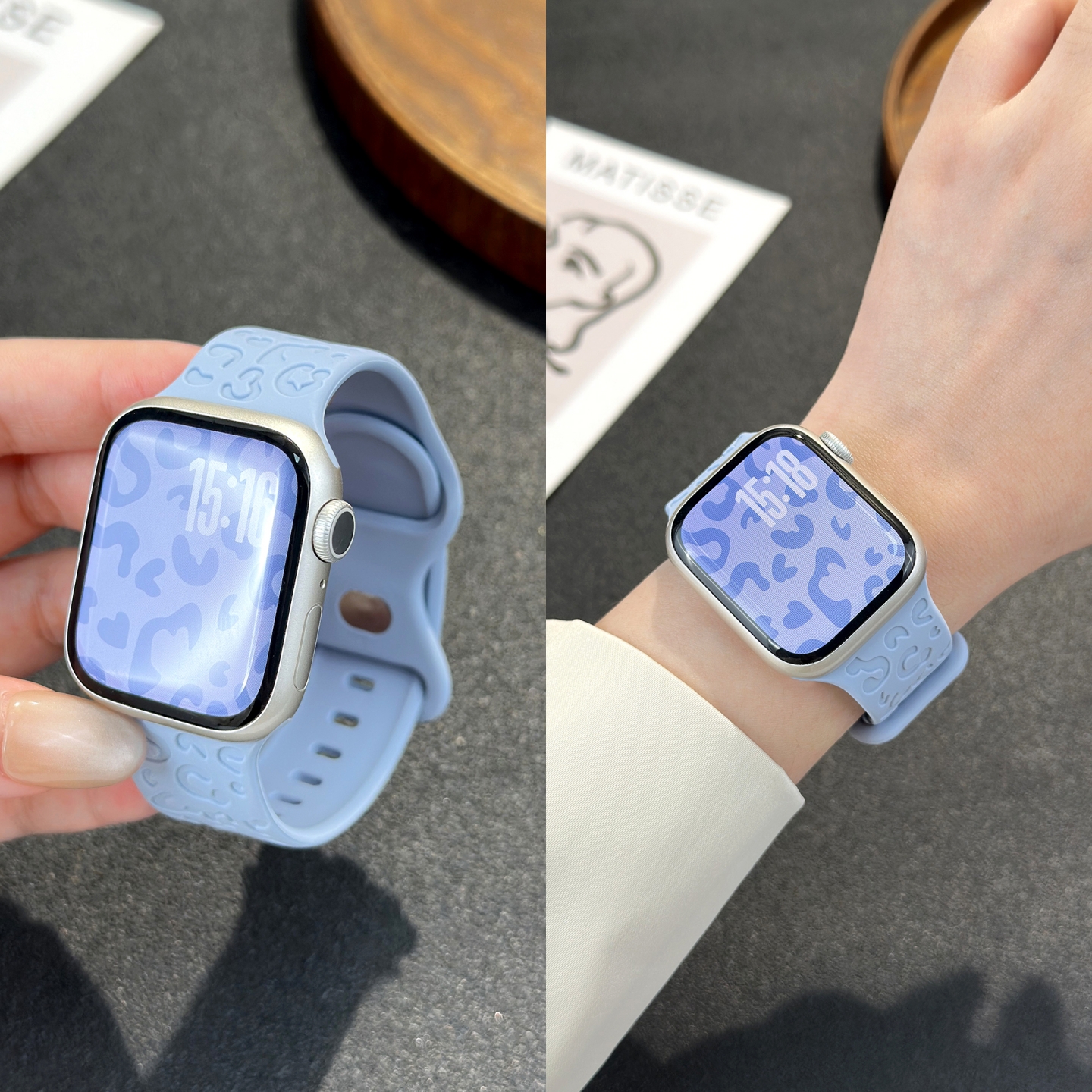 适用iwatch10表带新款液态硅胶s10苹果手表带applewatch9夏季运动S9876代腕带ultra2男女高级感SE夏天浅蓝色