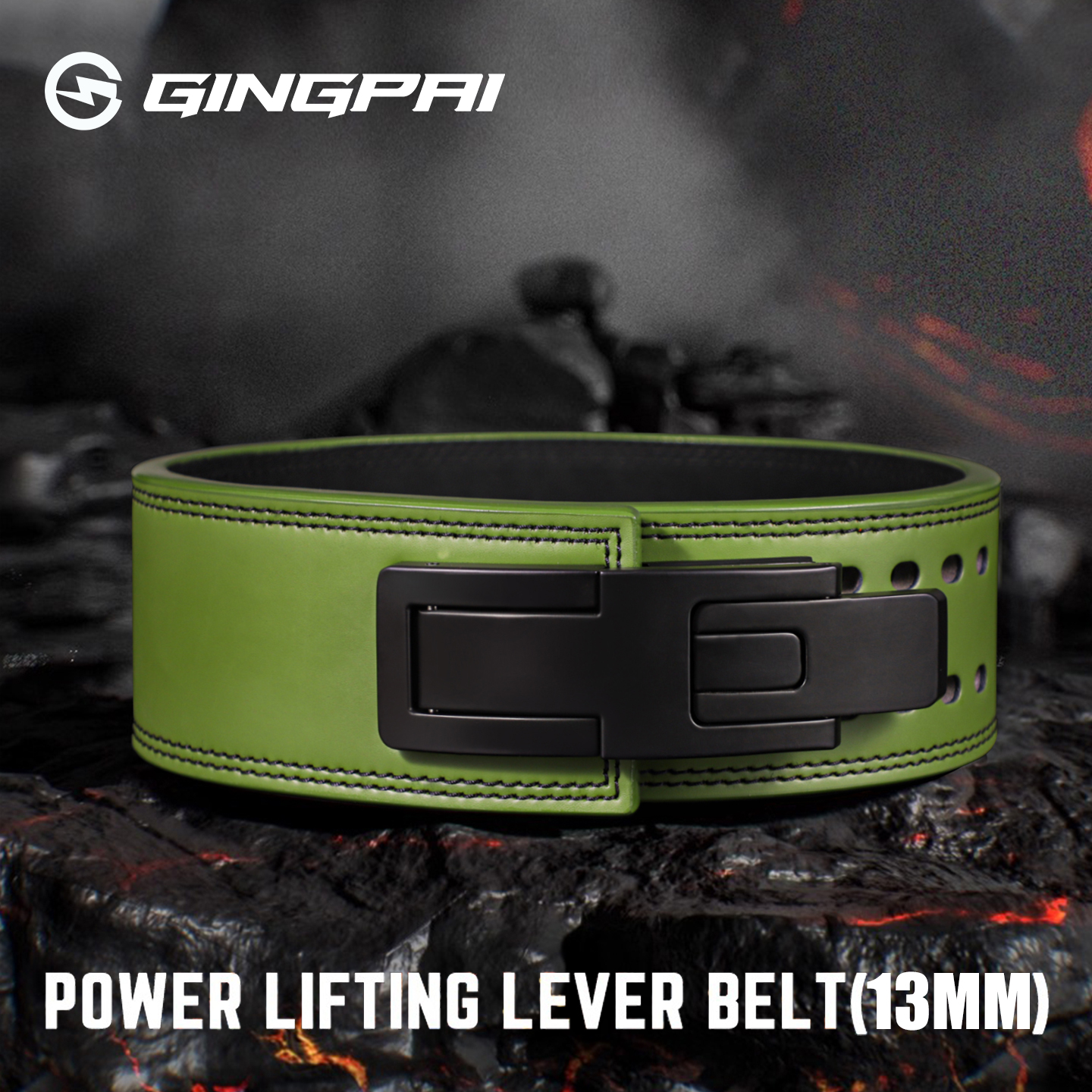 力量举健身腰带快扣深蹲硬拉助力带护掌牛皮杠杆挺举重健美护具男