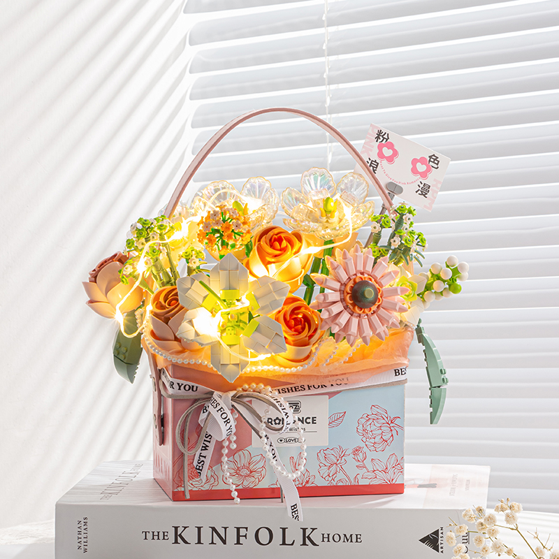 LOZ俐智积木手提花束礼盒