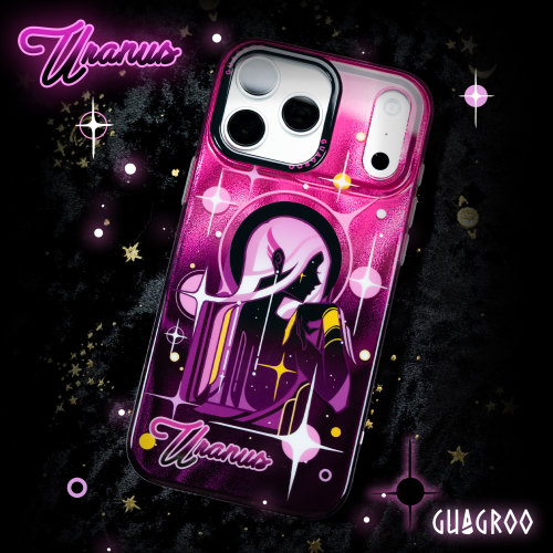 Guagroo「天王星Uranus」原创手机壳适用苹果18ProMax小众神秘iphone17pro暗黑设计16插画师艺术保护套双层新