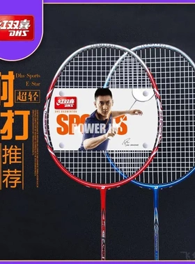 羽毛球双拍2支1012270拍子耐打套装超轻208209网球拍羽毛球拍尼龙