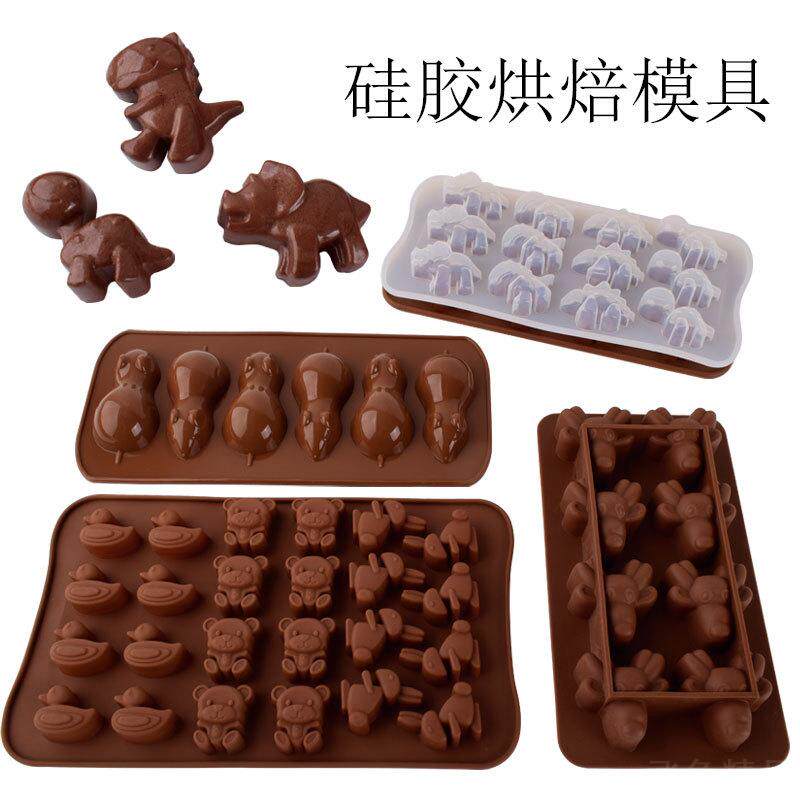 白兔恐龙老鼠卡通硅胶巧克力糖果