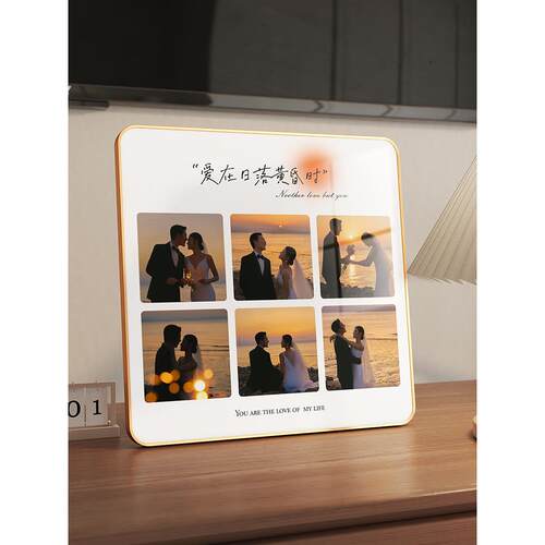 婚纱照摆台定制照片打印加相框洗全家福做成水晶相册画框装裱摆