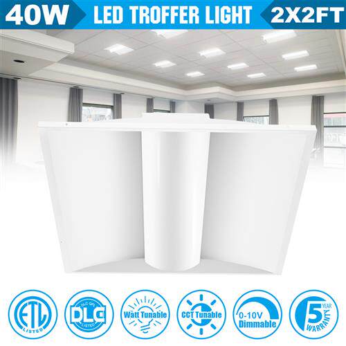 ETLDLC认太空灯盘t无频闪格栅灯盘W凹槽灯ledTrofferLight