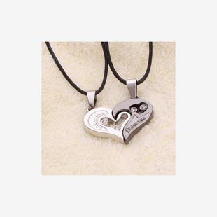 Couple necklaces Heart-shaped gifts Korean jewelry爱心项链