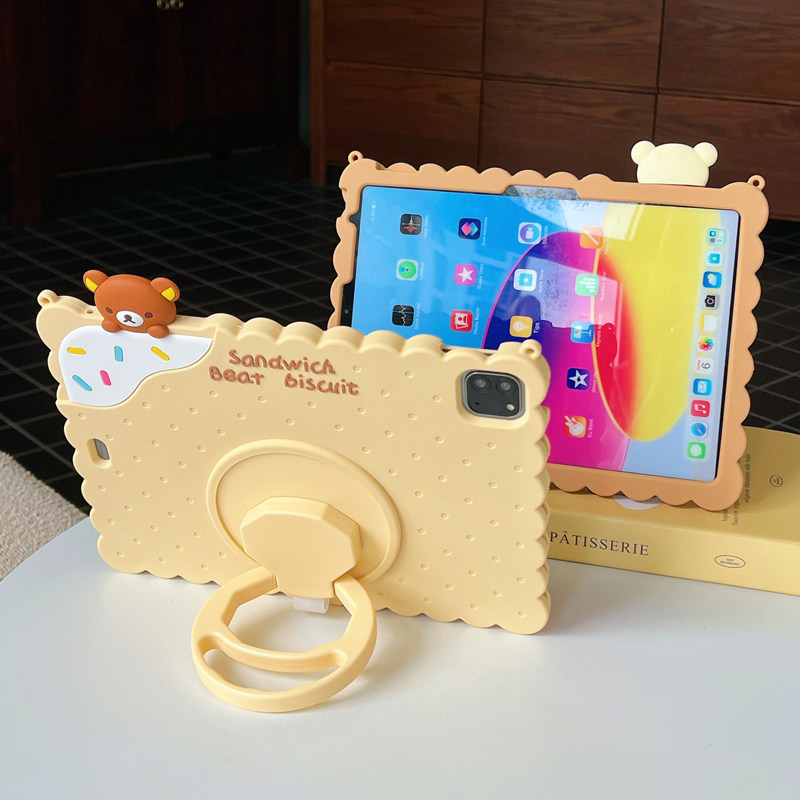 新款360旋转苹果ipadmini7保护套卡通2024第十代ipad10代air5可爱2024pro11保护壳air2硅胶A1566适用air11寸