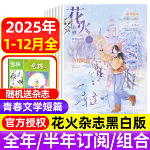 非全彩版 花火杂志黑白版 12月AB 青春校园都市言情小说穿越同萱小说爱格飞言情飞魔幻 2025年1