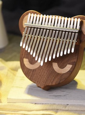 17 Lovely Key Thumb  Kalimba Whole Single Board Bear Fa
