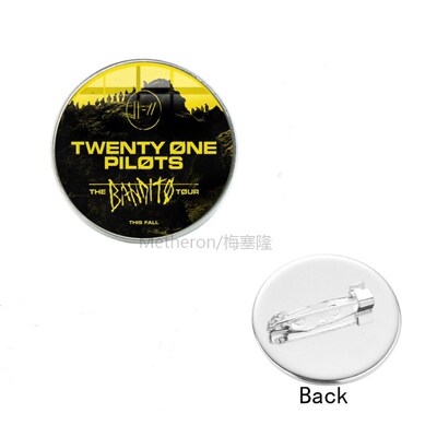 SIAN Twenty One Pilots Music Band Sign Brooch Trendy 3D Prin
