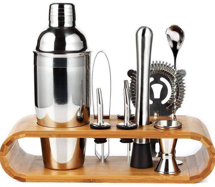 Stainless steel cocktail shaker cocktail bartender kit oval