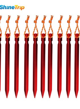10pcs Tent Pegs Stakes 18cm Aluminum Outdoor Tent Nails Camp