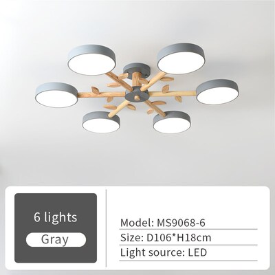 Nordic LED Chandelier  Living Room Modern White Round Lustre