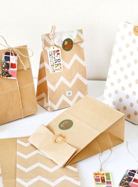 24 Sets Christmas 1-24 Advent Calendar Kraft Paper Candy