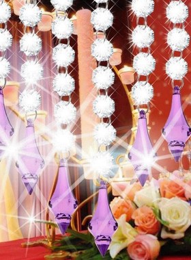 10pcsset acrylic crystal beads garland chandelier hanging w