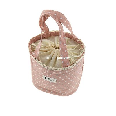Polka Dot Insulated Cooler Thermal Picnic Dinner Lunch Bag B