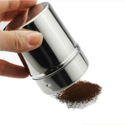 New 1Pc Stainless Steel Sprinkle Cocoa Cinnamon Sugar Gauze