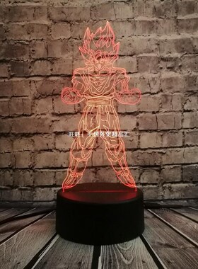 7 Dragon Ball Super Son Goku Kakarotto 3D Table Lamp Luminar