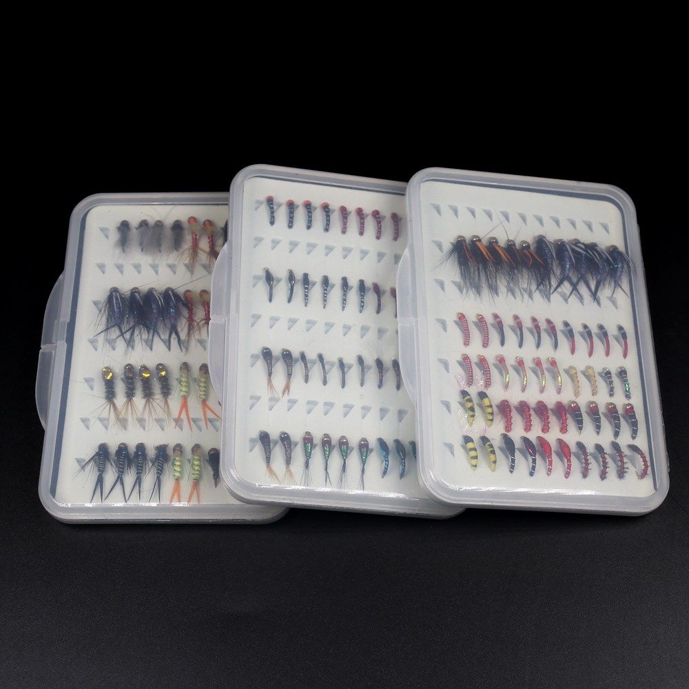 40PCS/Box Fishing Fly Set Stonefly Buzzers Beadhead Nymphs E