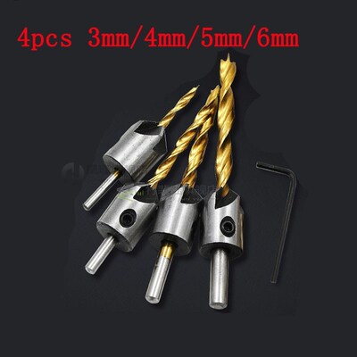 *Titanium plated three-pointed drill reamer bit countersunk