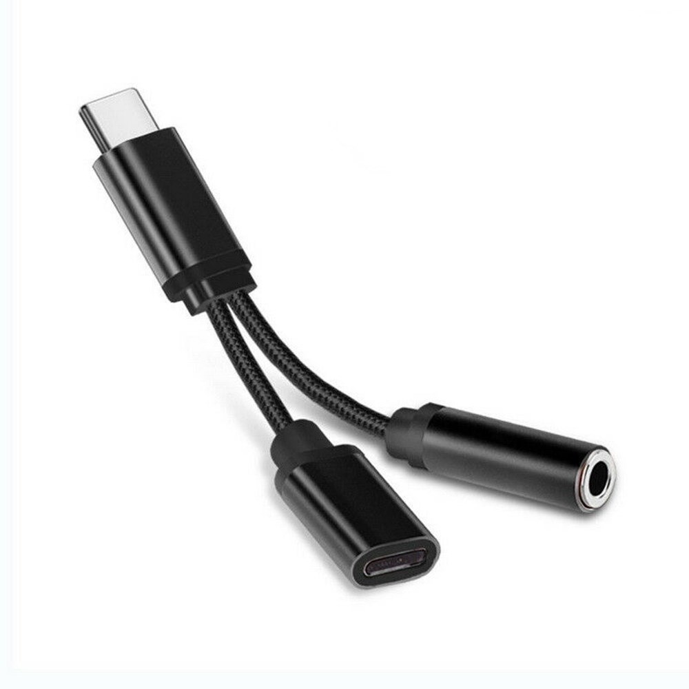 Type C To 3.5mm Aux Audio Charging Cable Adapter Cable Headp