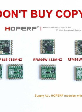 RFM95 RFM95W RFM96W RFM98W wireless transceiver module HopeR