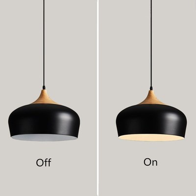 Modern Pendant Lights Bedroom Wood Light Fixtures Kitchen LE