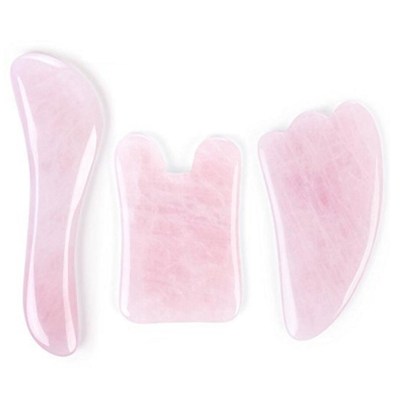 Feng Shui Pink Rose Quartz Gua Sha Board-Therapeutic Relief