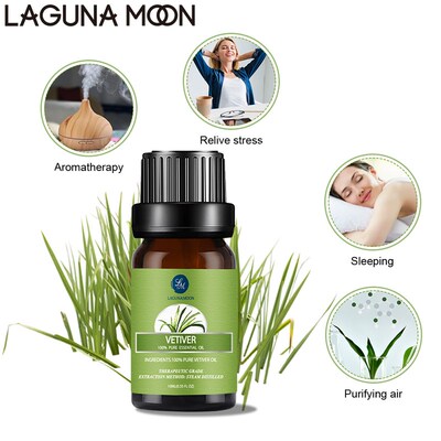 Lagunamoon Vetiver 10ML Pure Essential Oil Massage Diffuser