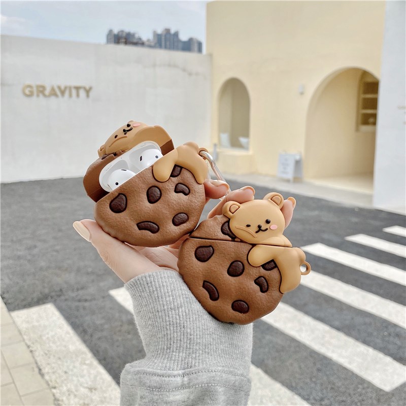 3D Cartoon Korea Chocolate Cookies Bear Soft Silicone Headp