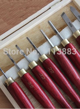 8PCS HSS Miniature Woodturning Chisel SET For Small Details