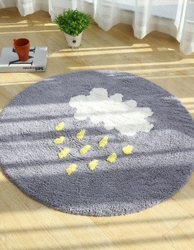 Cloud rain round carpet coffee table pad computer chair rug