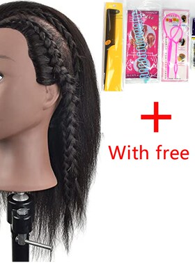 Afro Mannequin Head With Hair for Braiding Cornrow Practice