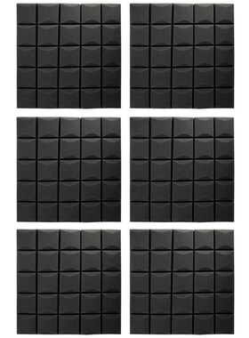 Sound Insulation Board Recording Studio Foam, 6 Pcs Mushroom
