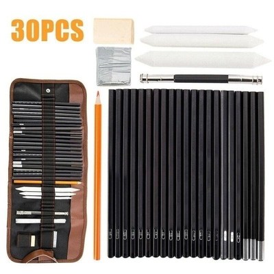30pcs Drawing Beginner Sketch Set Charcoal Pencil Art Painti