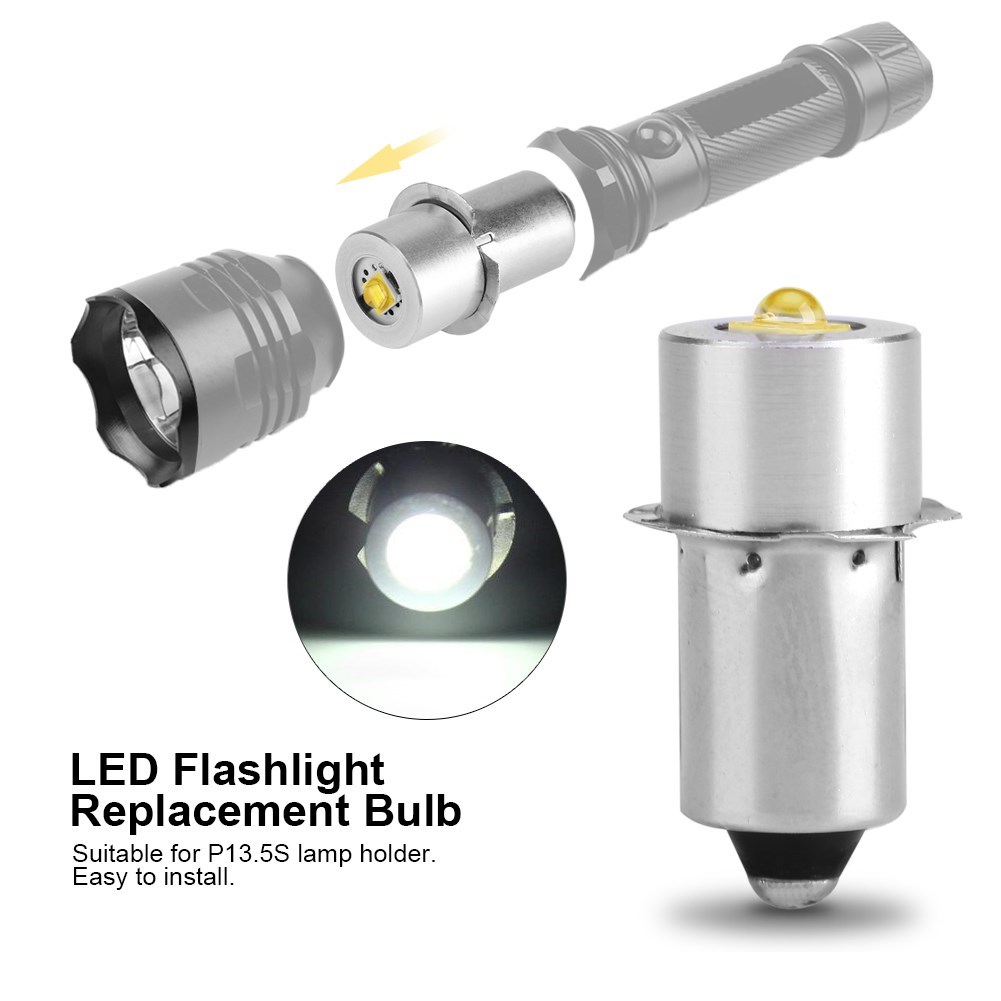 1pc P13.5S Base 3W High Power LED Upgrade Bulb Flashlight Re