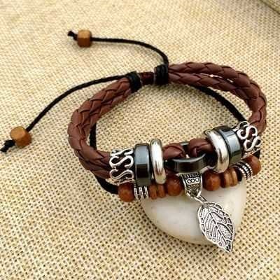 NEW 2018 PU Leather Bracelet Men Anchor Bracelets for Women