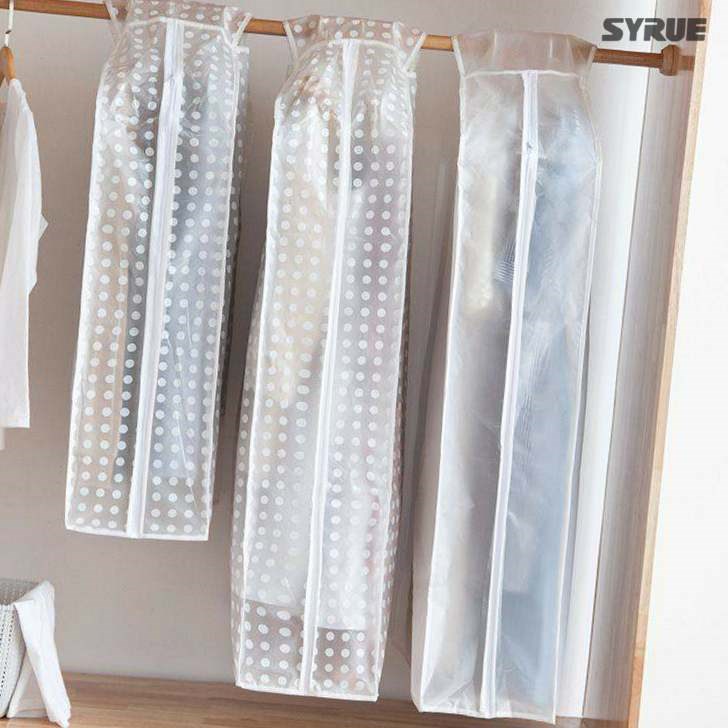aily wear transparent dustproof coat cover bedroom wardrob-