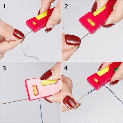 Automatic needle threader elderly easy to use thread guide