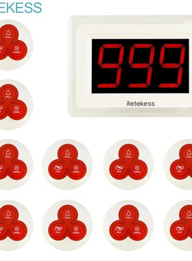 T114 Restaurant Pager Wireless Calling System Host Display+1