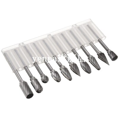 10Pcs/set Tungsten Steel Carbide Rotary Burrs Set Accessorie