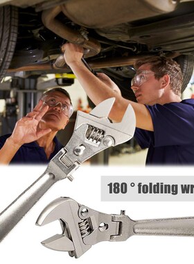 Hot 8 Inch Adjustable Ratchet Wrench Set 180 Degree Rotatin