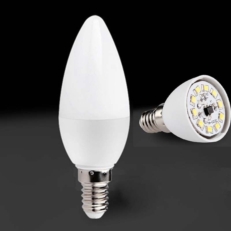 E14 LED Candle 6W LED Candle Light E14 Lamp Bulb SMD2835 AC2