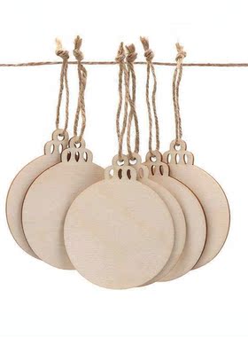 Christmas Decorations for Tree 10PC DIY Wooden Pendants Chri
