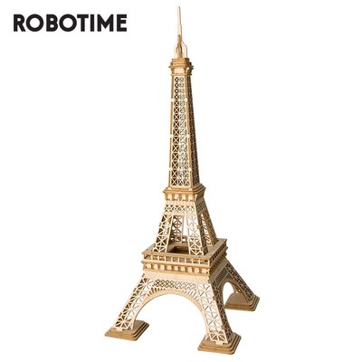 Robotime 3D Wooden Puzzle Eiffel Tower Assembly Model Wood
