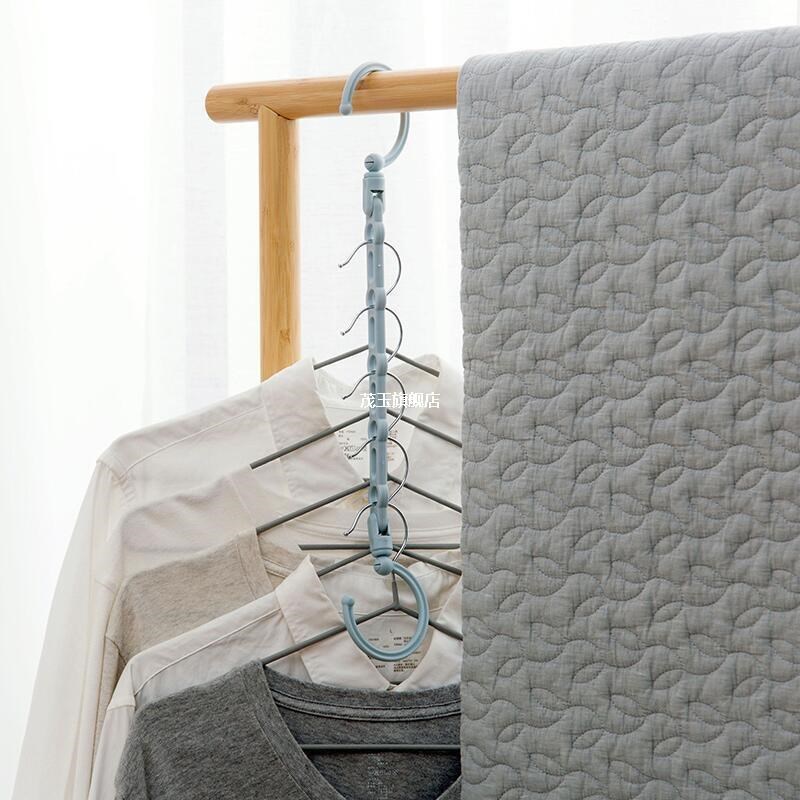 5Holes Plastic Clothes Hanger Hanging Organizer Windproof Mu